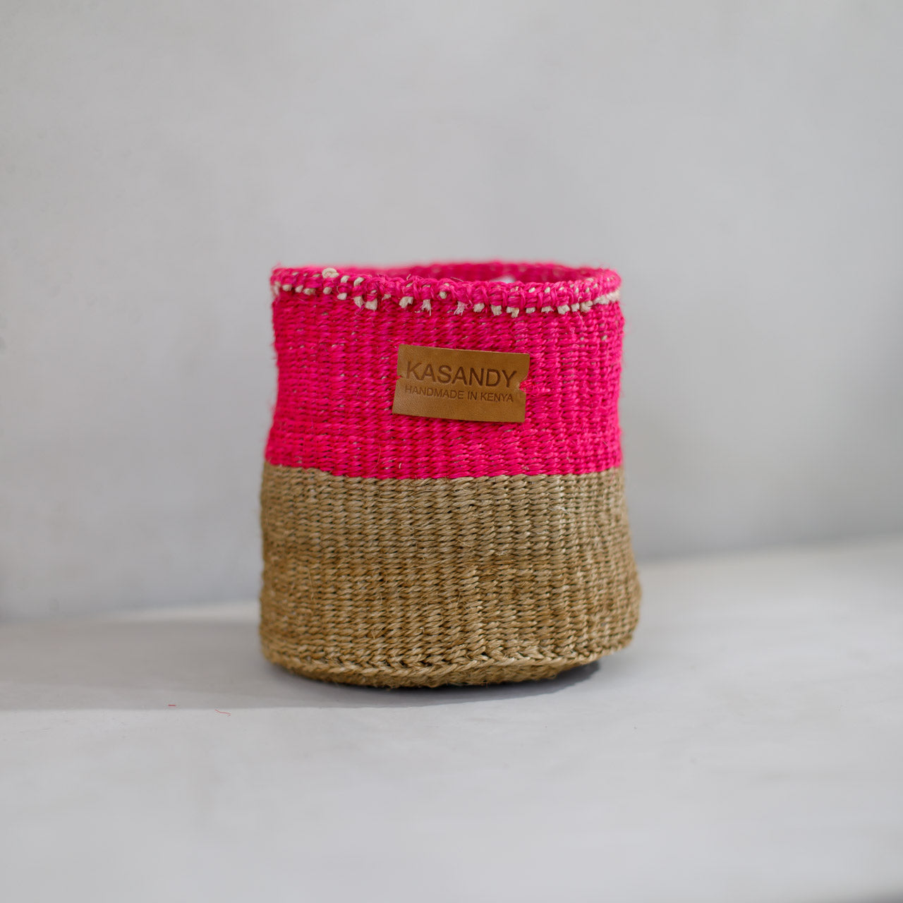 Banana Pink Charm Sisal Basket (6 inch)