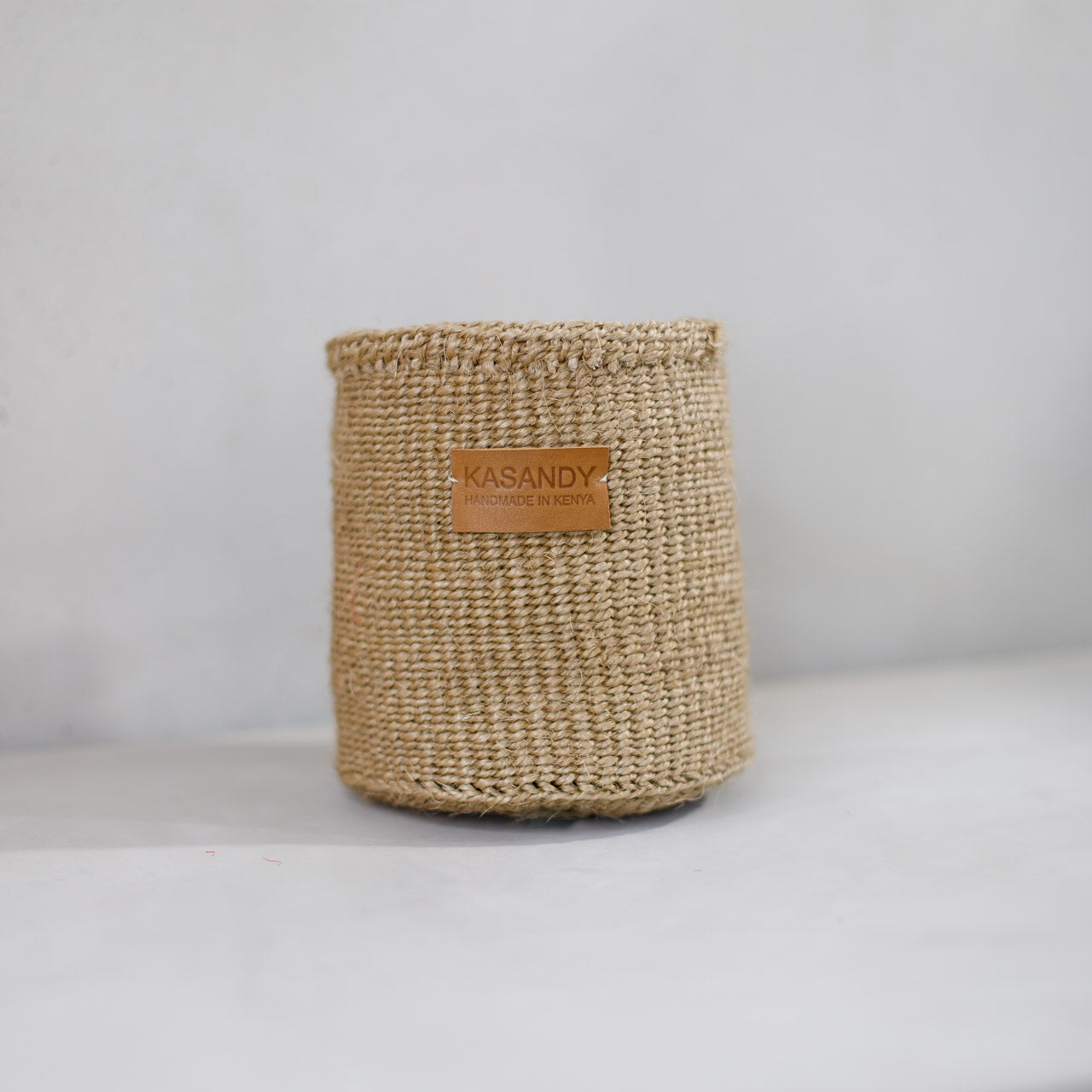 Timeless Beige Fair Trade Kiondo Basket (6 inch)