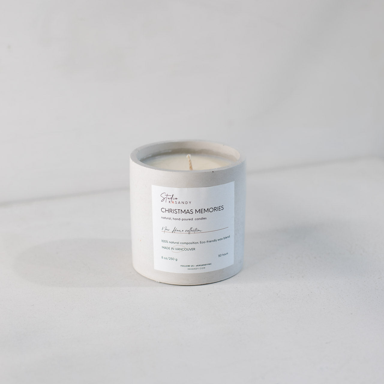 Stone Whisper Cement Candle | Refillable, Handmade, Scented Soy Wax