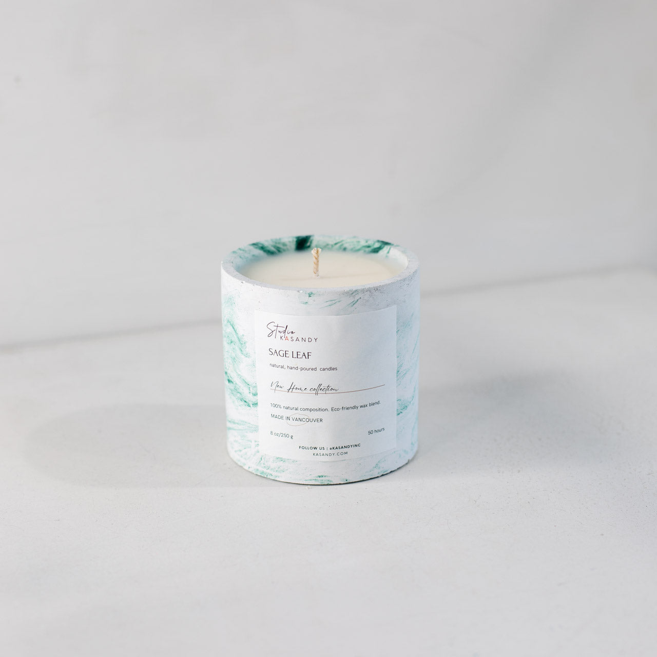 Forest Veil Cement Candle – Refillable, Handmade, Scented Soy Wax