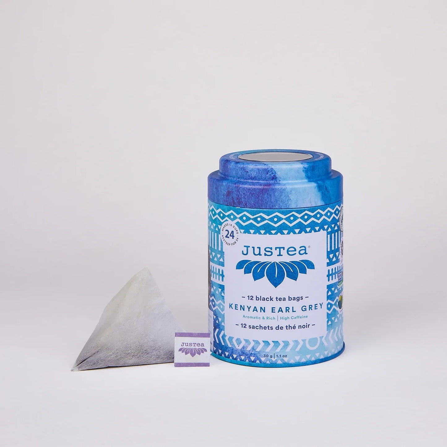 Kenyan Earl Grey loose-leaf tea with bright citrus and wildflower notes