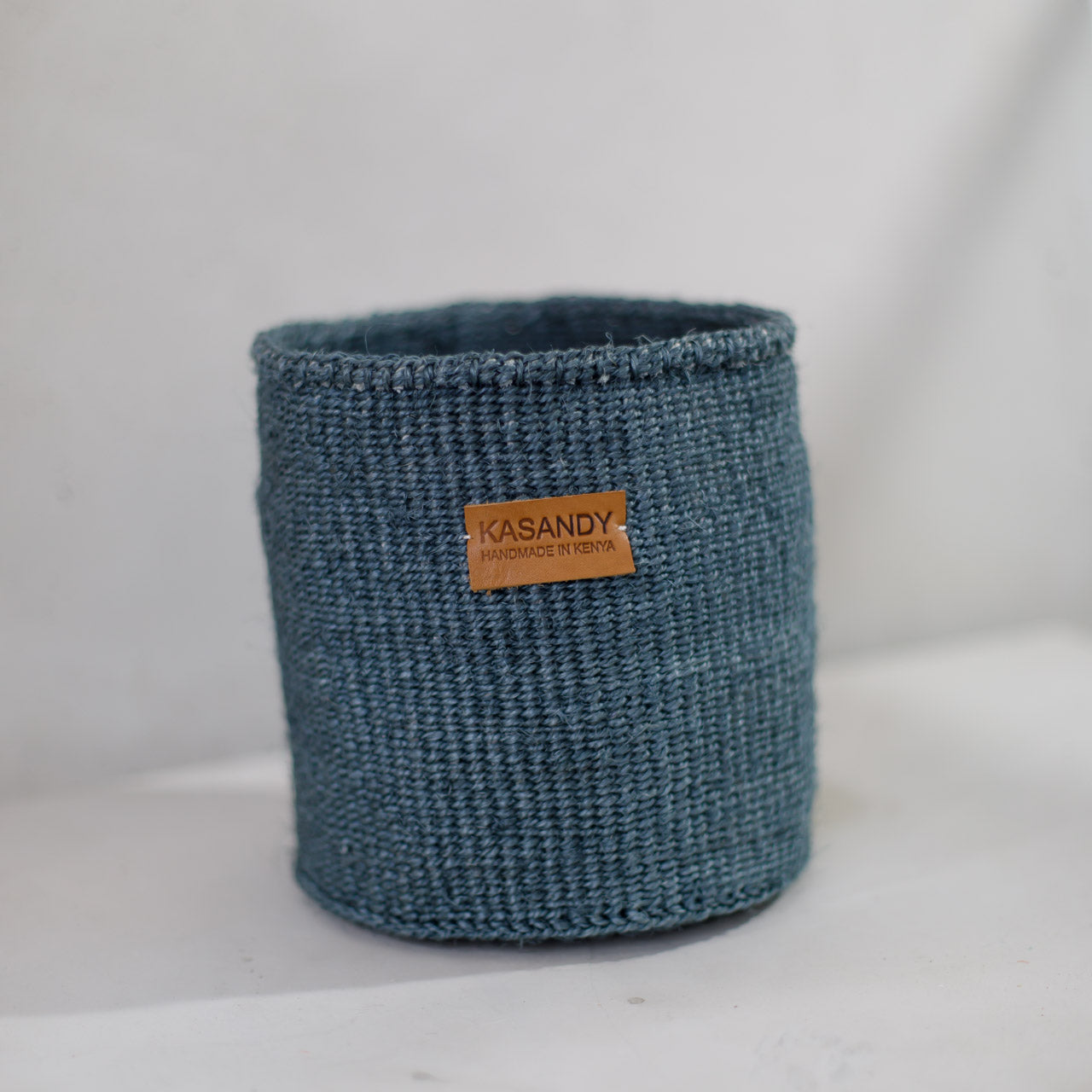 Classic Blue Sisal Kiondo Basket (8 inch)