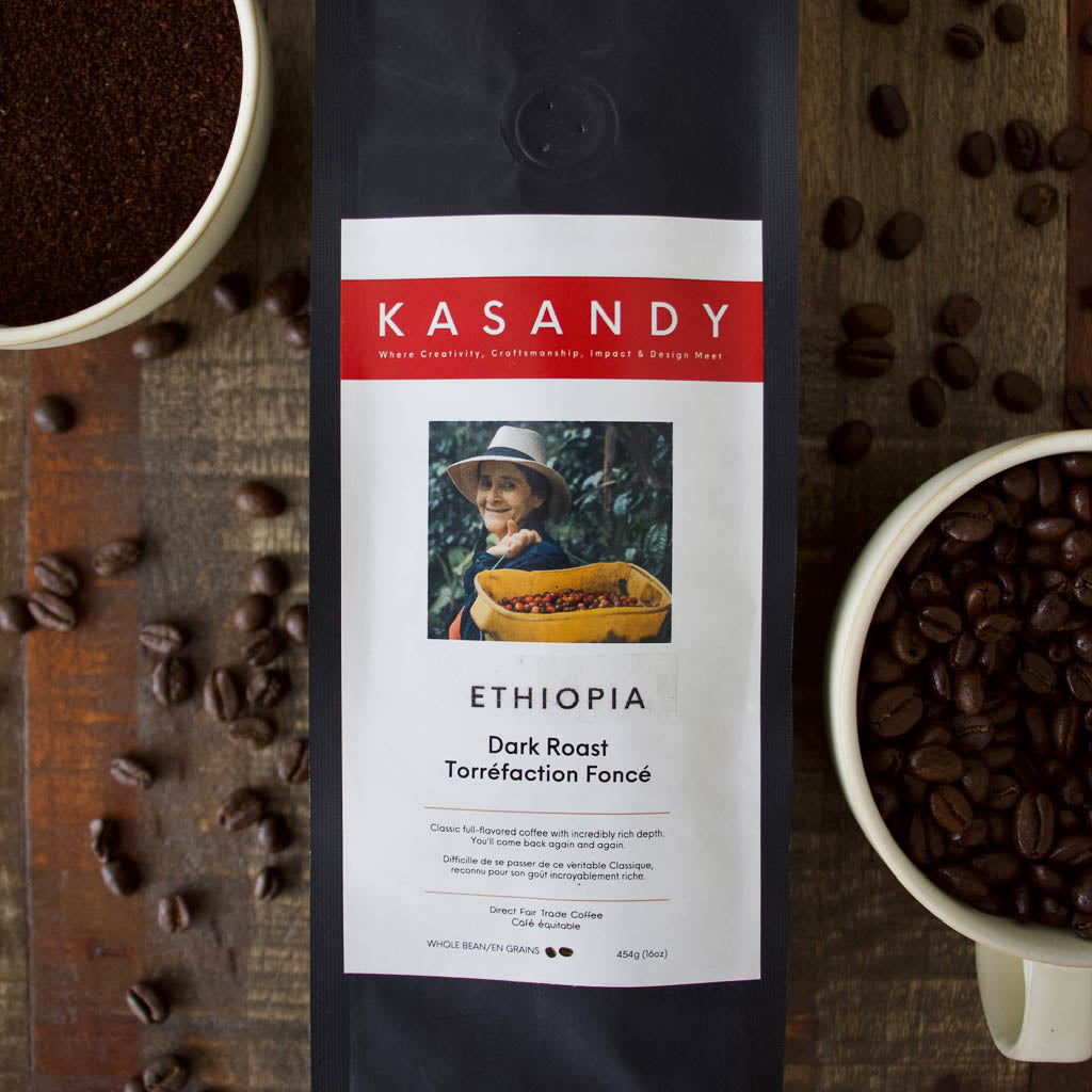 Ethiopian Dark Roast Whole Bean Coffee | Level Ground | Bold & Rich Flavor