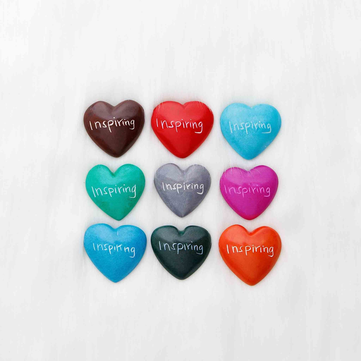 Hand-carved soapstone heart with engraving, ethically made in Kenya.