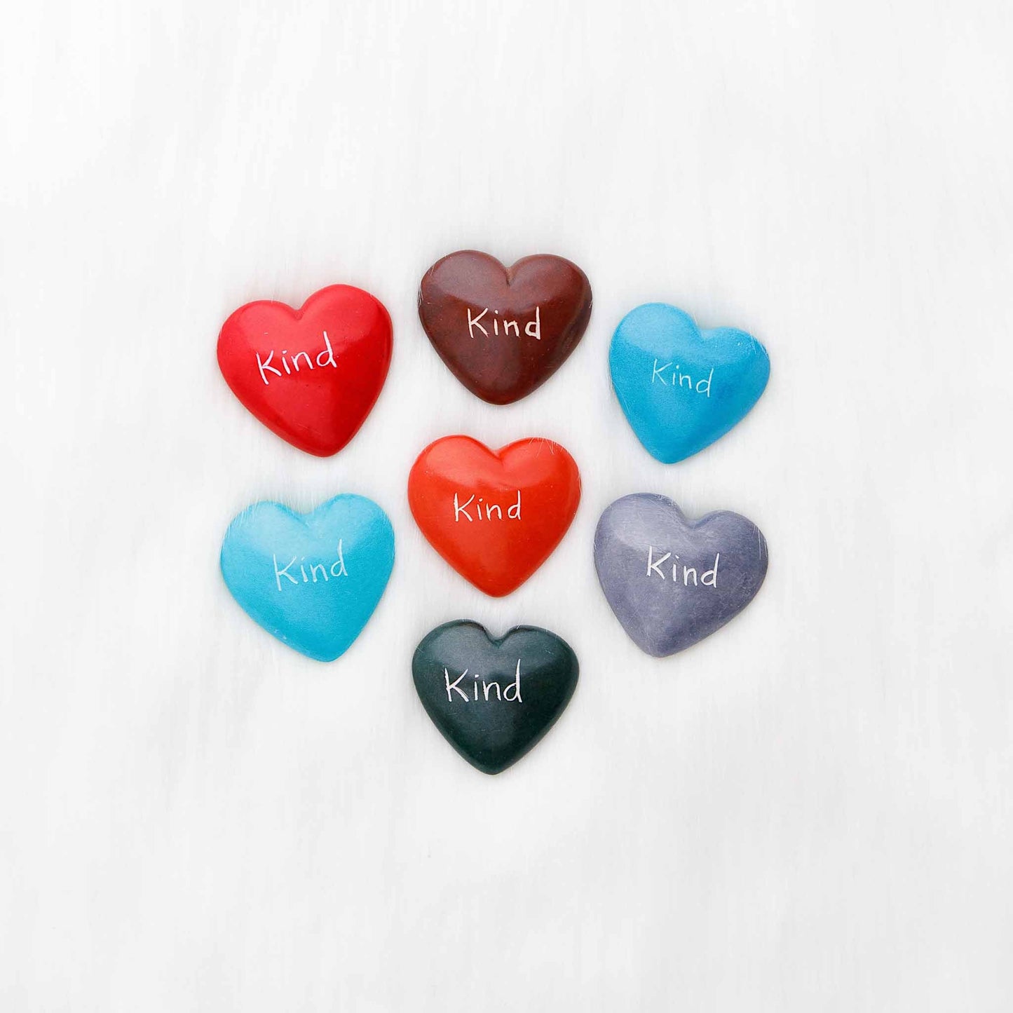 Hand-carved soapstone heart with engraving, ethically made in Kenya.