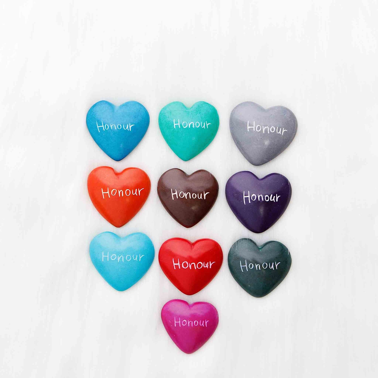 Hand-carved soapstone heart with engraving, ethically made in Kenya.