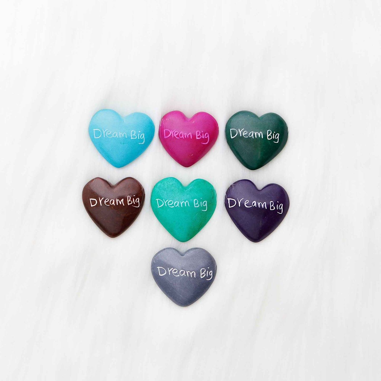 Hand-carved soapstone heart with engraving, ethically made in Kenya.