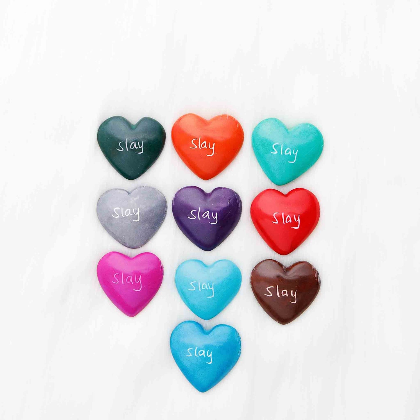 Hand-carved soapstone heart with engraving, ethically made in Kenya.