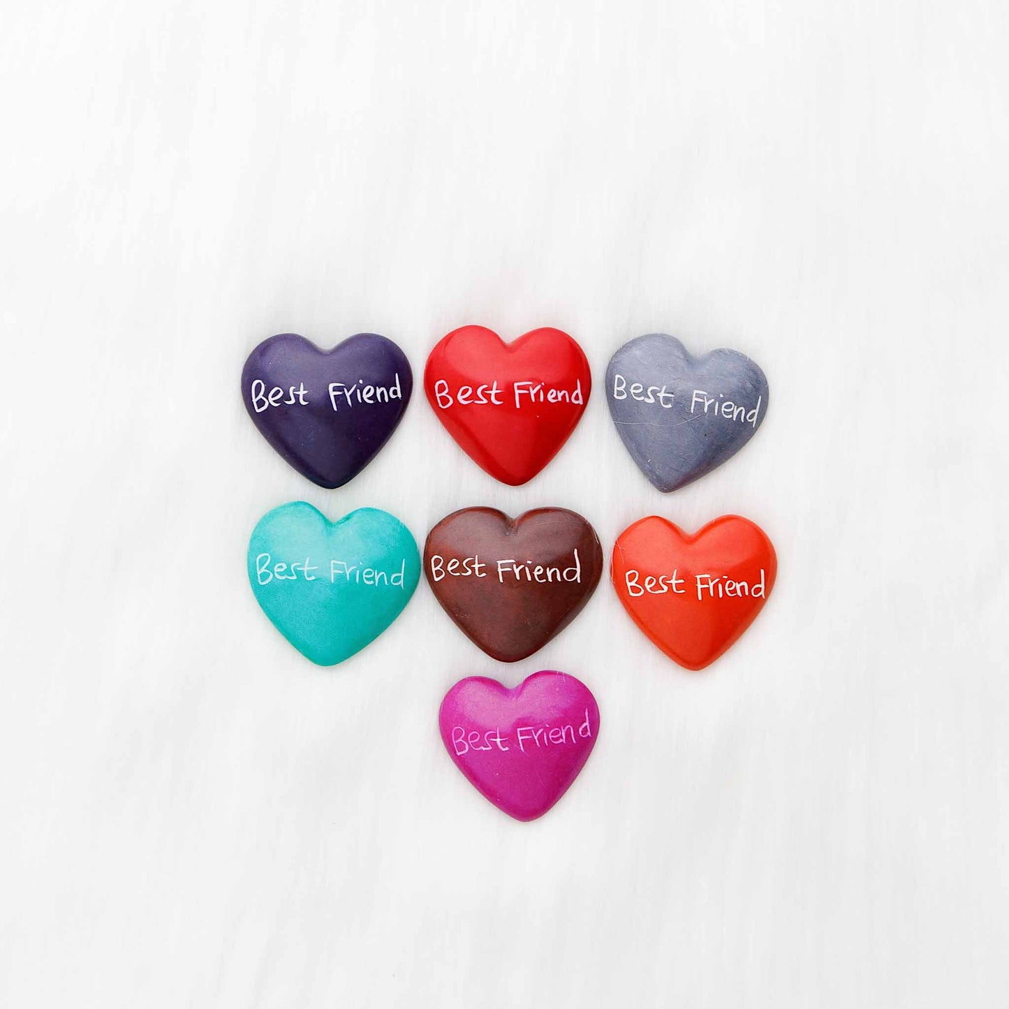 Hand-carved soapstone heart with engraving, ethically made in Kenya.