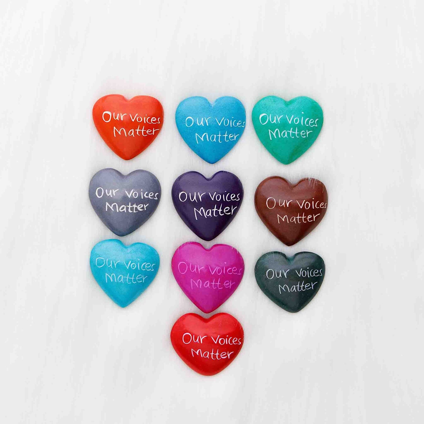Hand-carved soapstone heart with engraving, ethically made in Kenya.