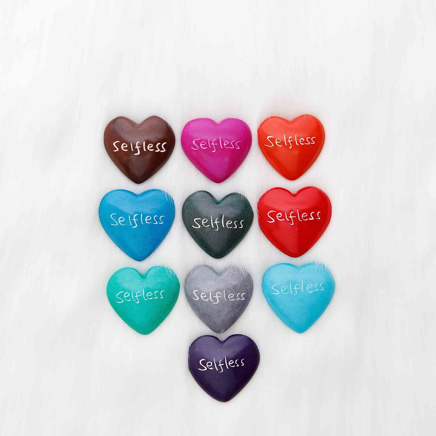 Hand-carved soapstone heart with engraving, ethically made in Kenya.