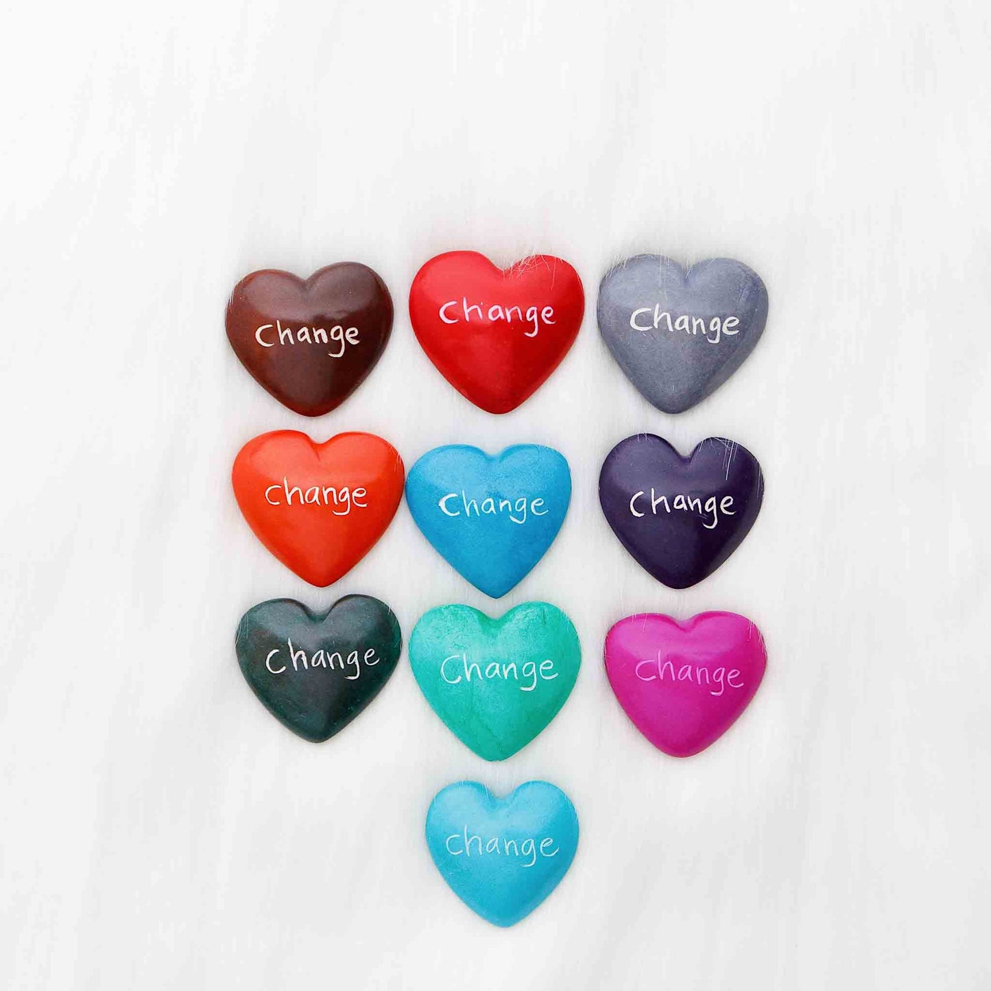 Hand-carved soapstone heart with engraving, ethically made in Kenya.