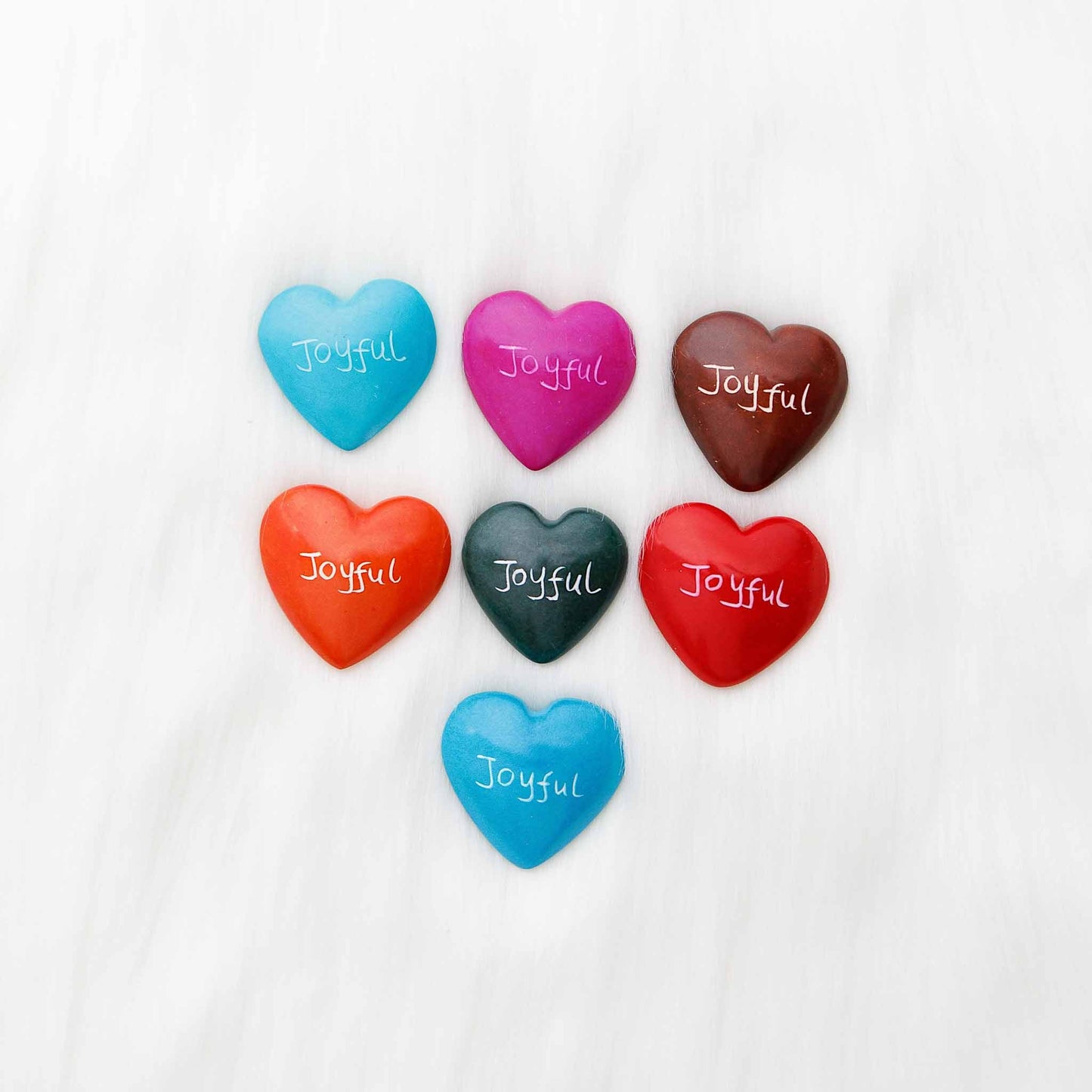 Hand-carved soapstone heart with engraving, ethically made in Kenya.