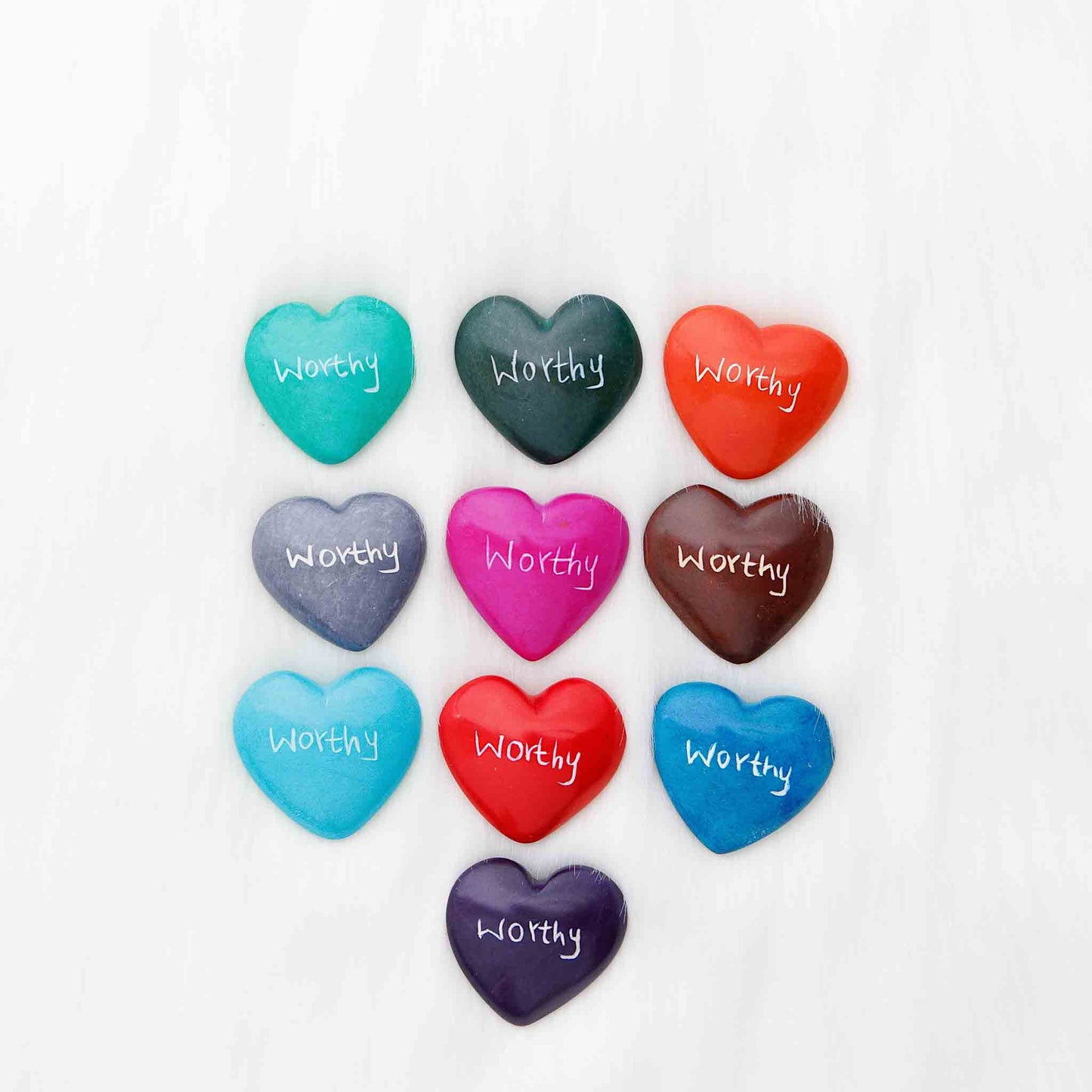 Hand-carved soapstone heart with engraving, ethically made in Kenya.