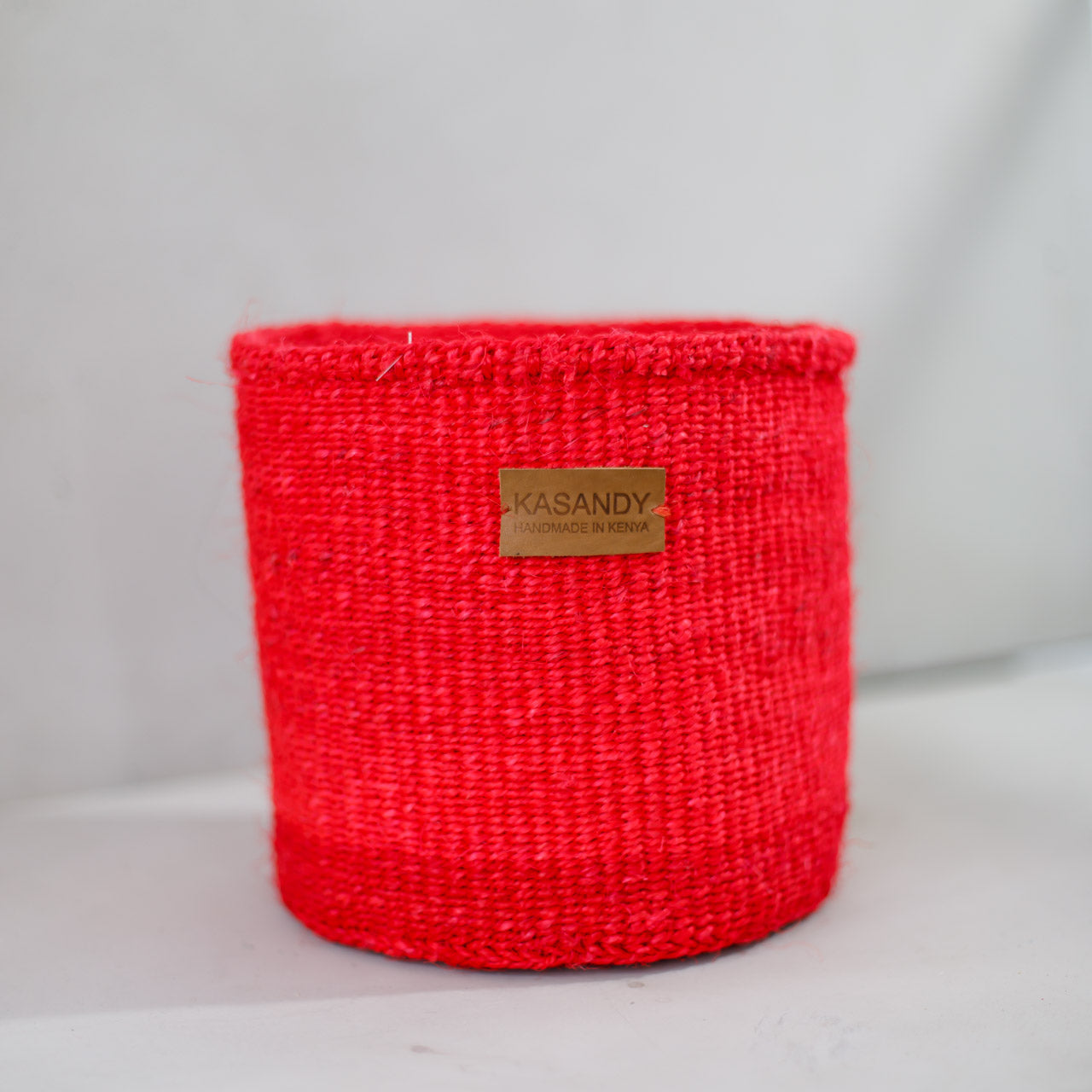 Hot Pink Elegance Sisal Kiondo Basket (8 inch)