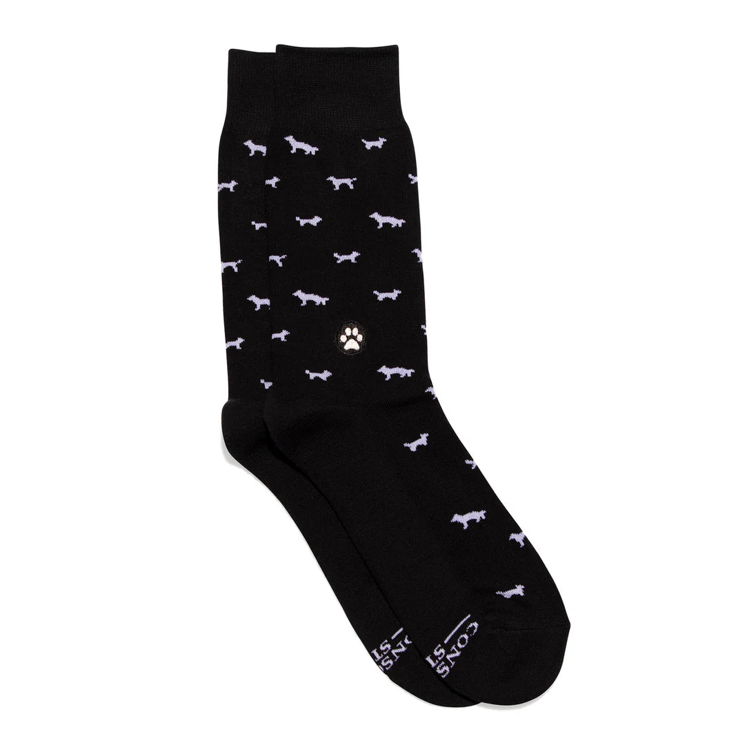 Conscious Step | Socks that Save Dogs (Black)
