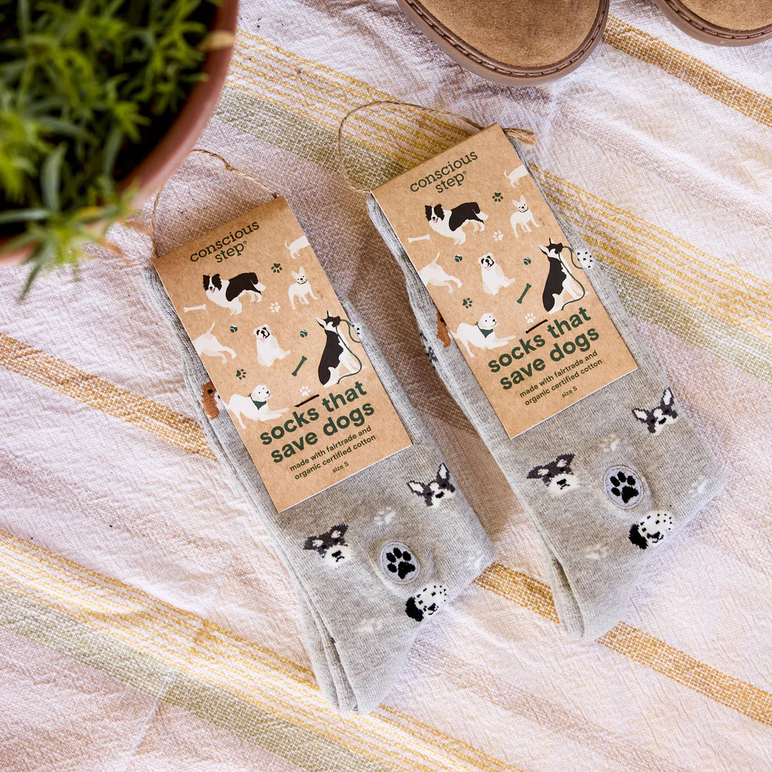 Conscious Step | Socks that Save Dogs (Grey)