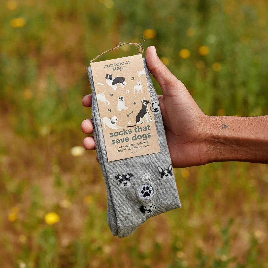 Conscious Step | Socks that Save Dogs (Grey)