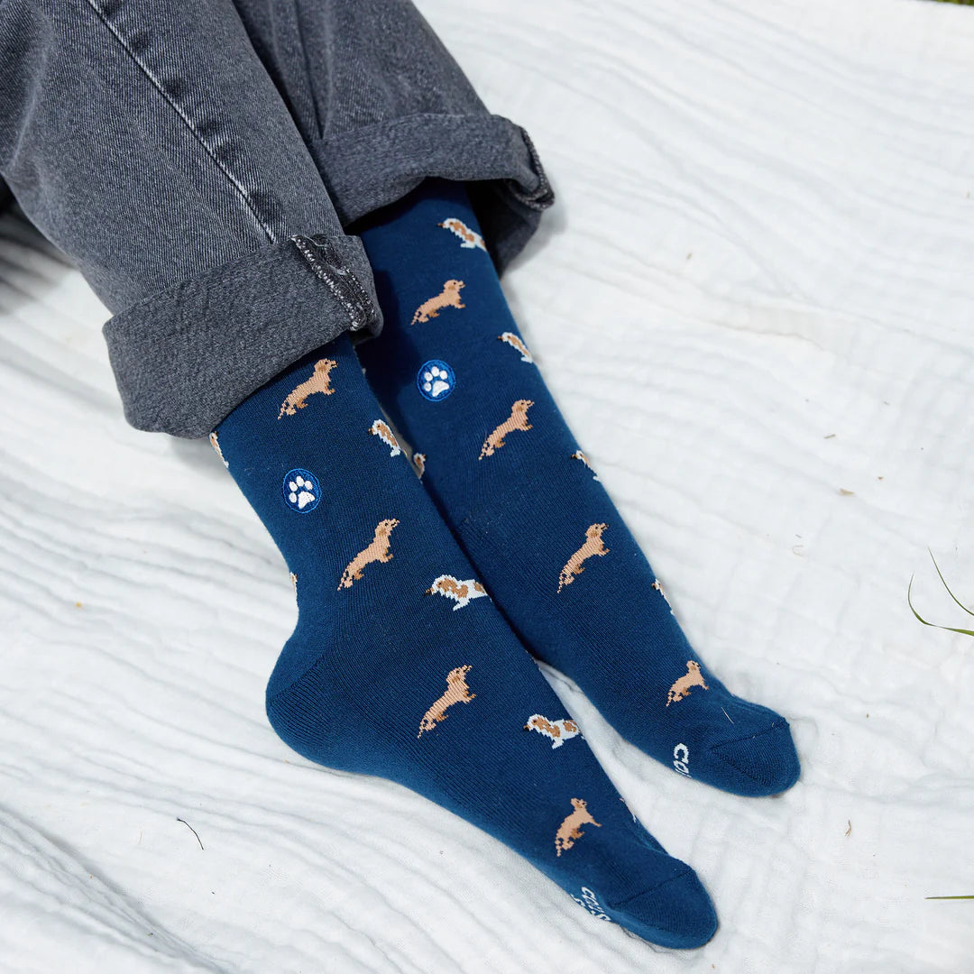 Conscious Step | Socks that Save Dogs (Blue)
