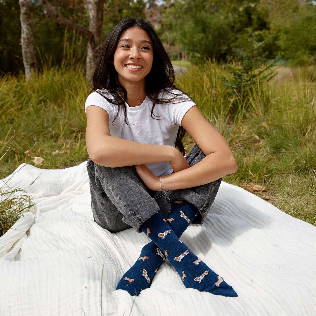 Conscious Step | Socks that Save Dogs (Blue)