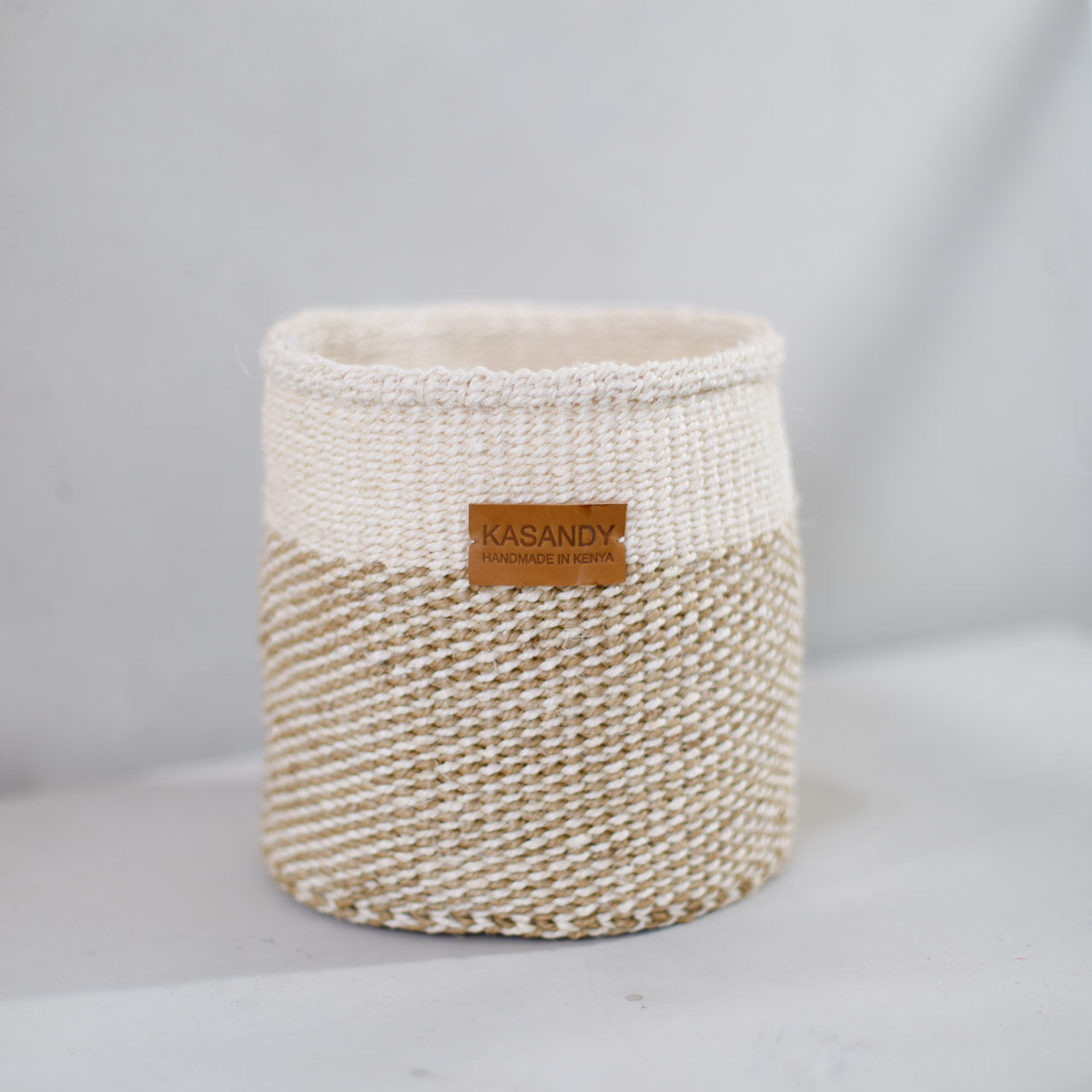 Nude and Natural Elegance Sisal Kiondo Basket (8 inch)