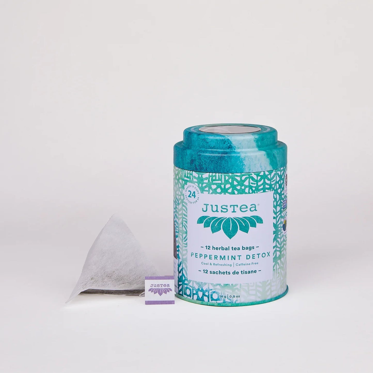 Peppermint Detox herbal tea with cool mint and sweet lemon