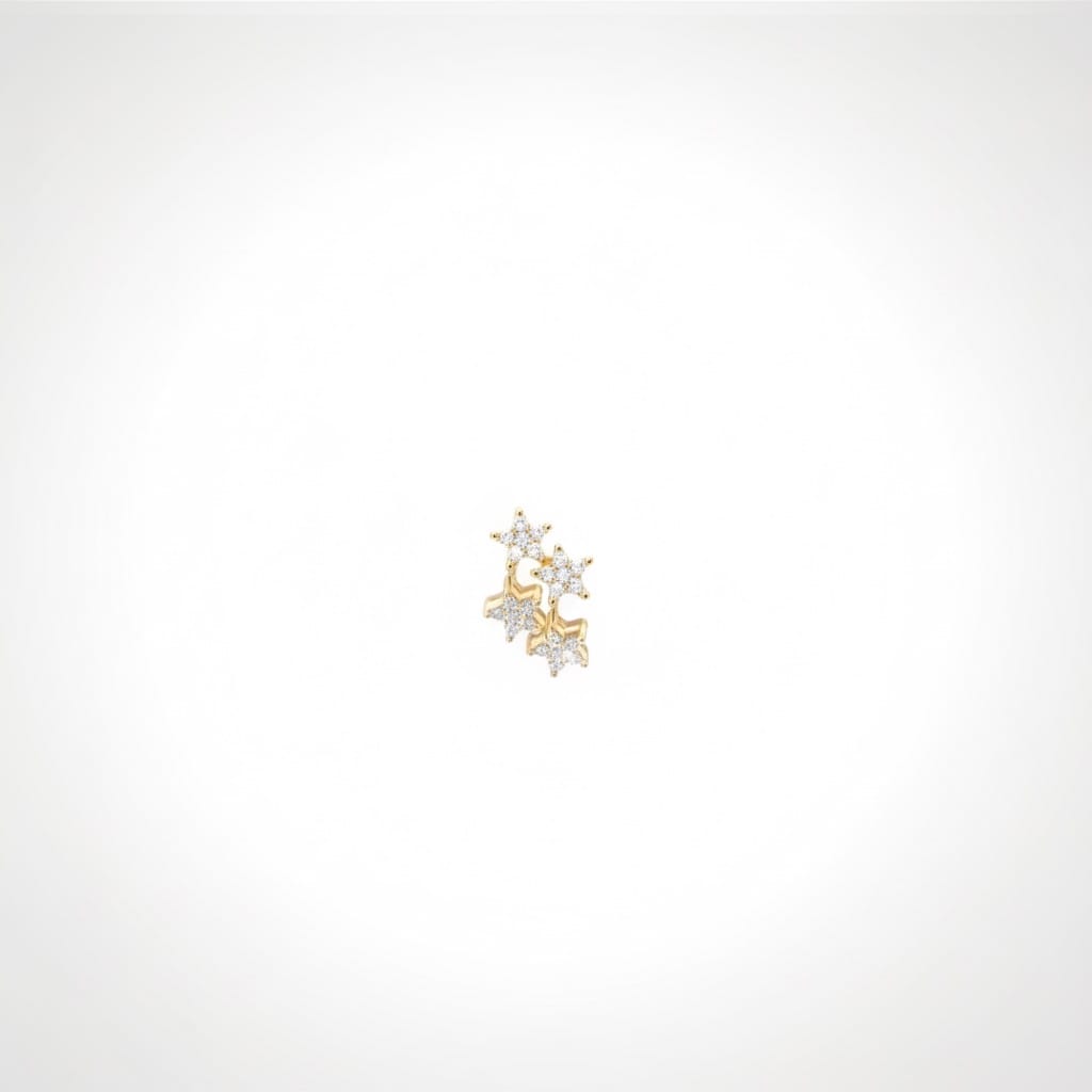 Mini Dainty Stud Earrings — Double Star