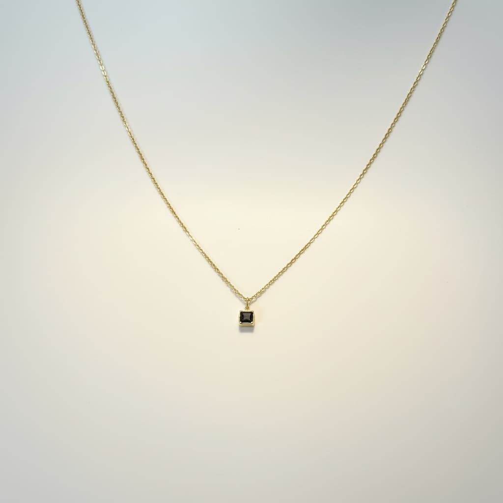Champagne & Black Charm Necklace