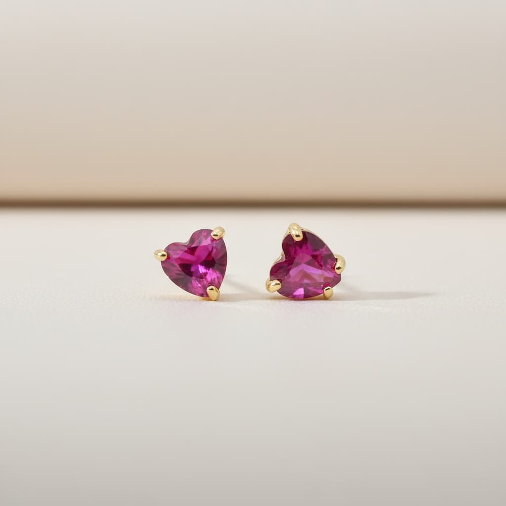 Tiny Gemstone Stud Earrings