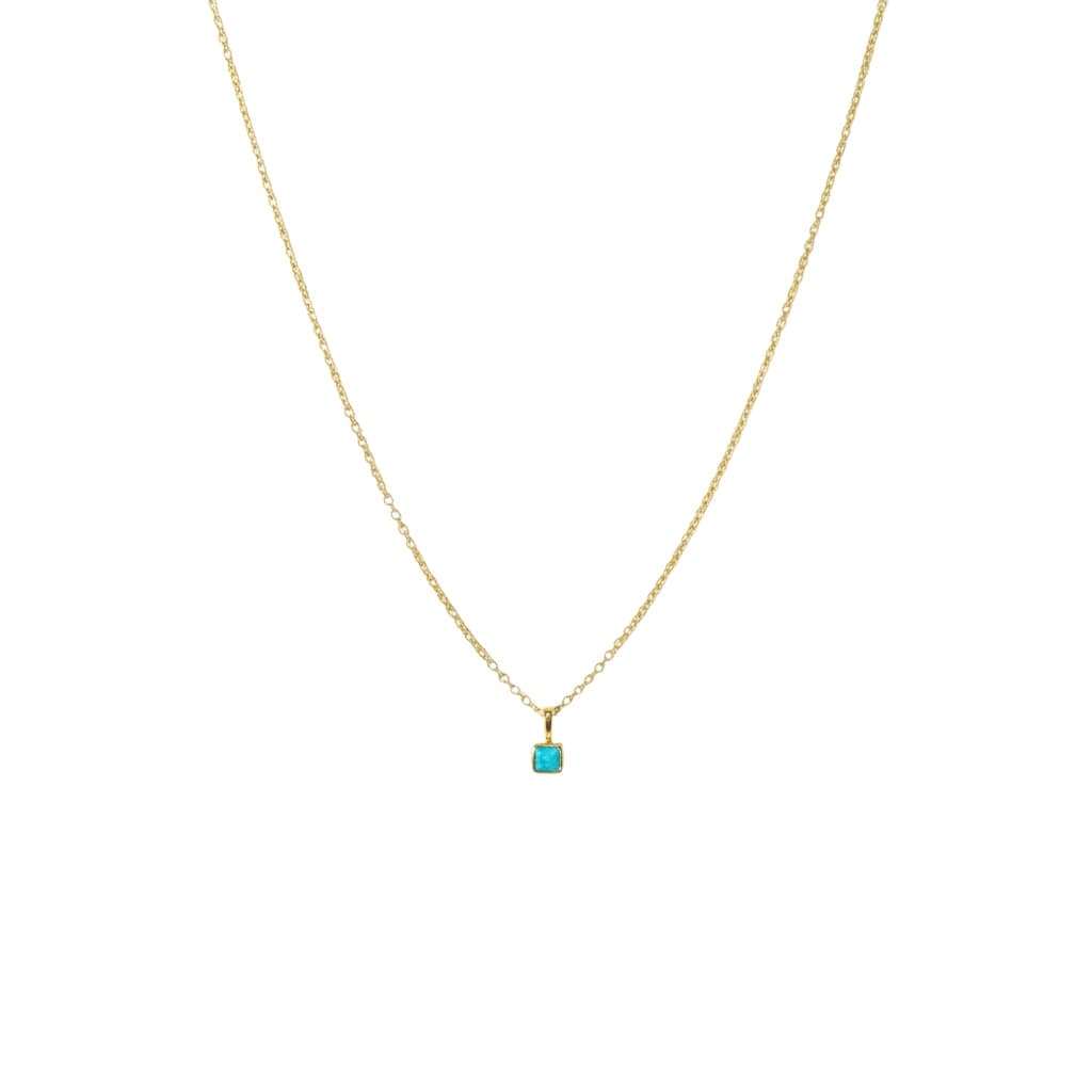 Aquamarine Charm Necklace