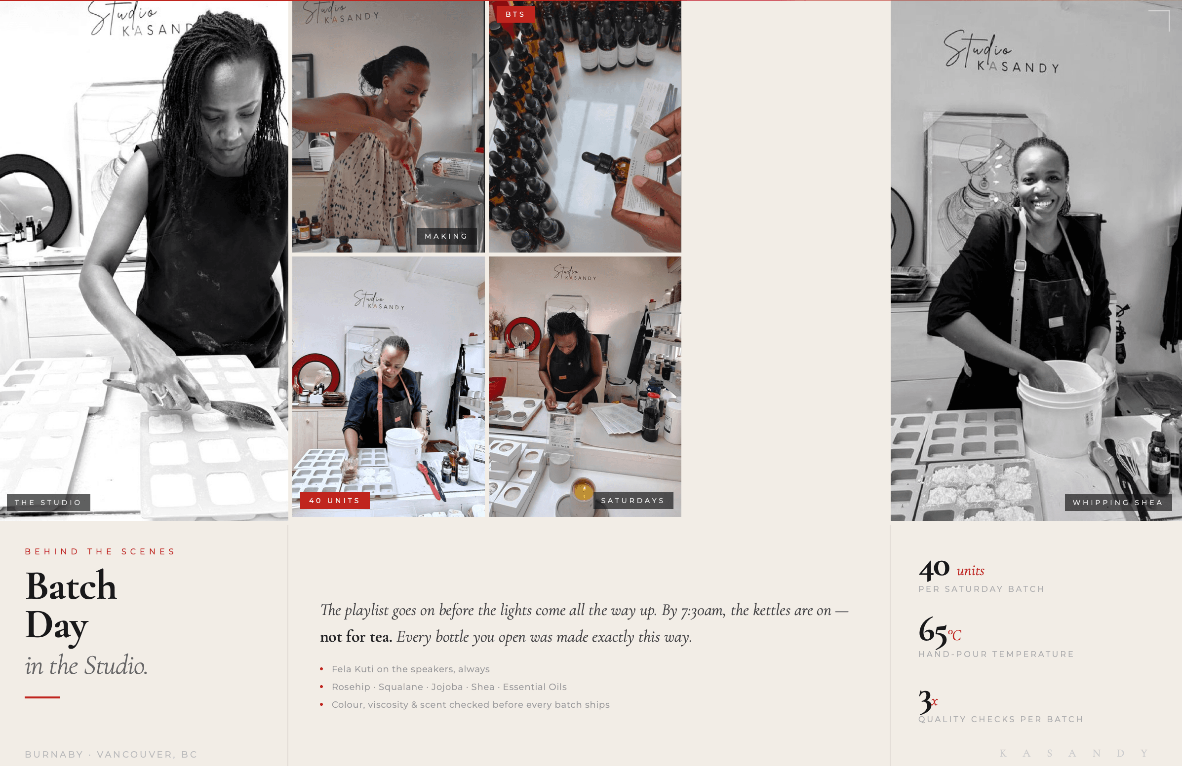 Saturday Morning in the Studio: What Actually Goes Into Every Kasandy Product