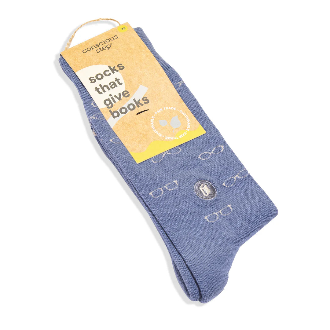 Conscious Step | Socks that give Books (Blue)