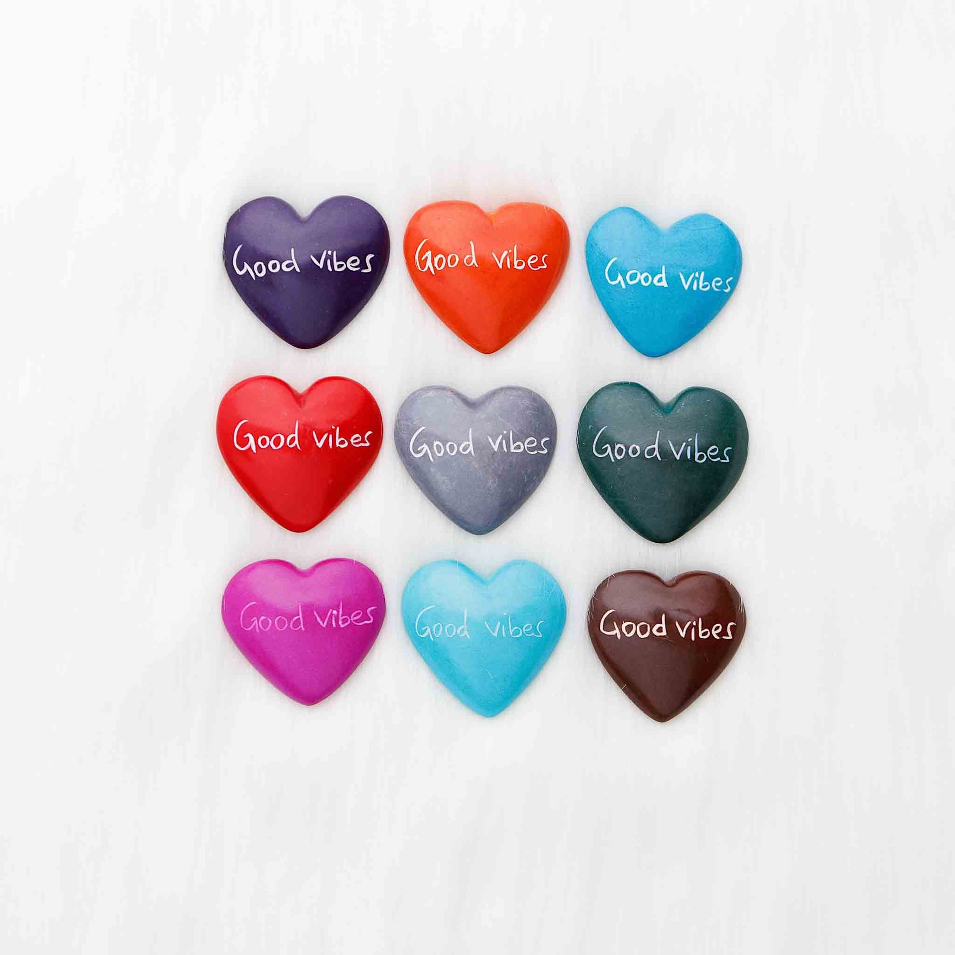 Hand-carved soapstone heart with engraving, ethically made in Kenya.